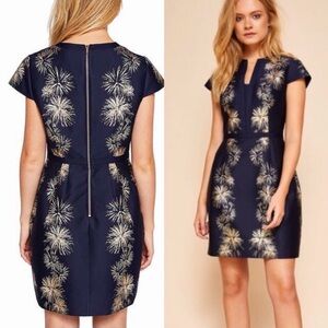 Ted Baker Tzalla Stardust Metallic Jacquard Dress
